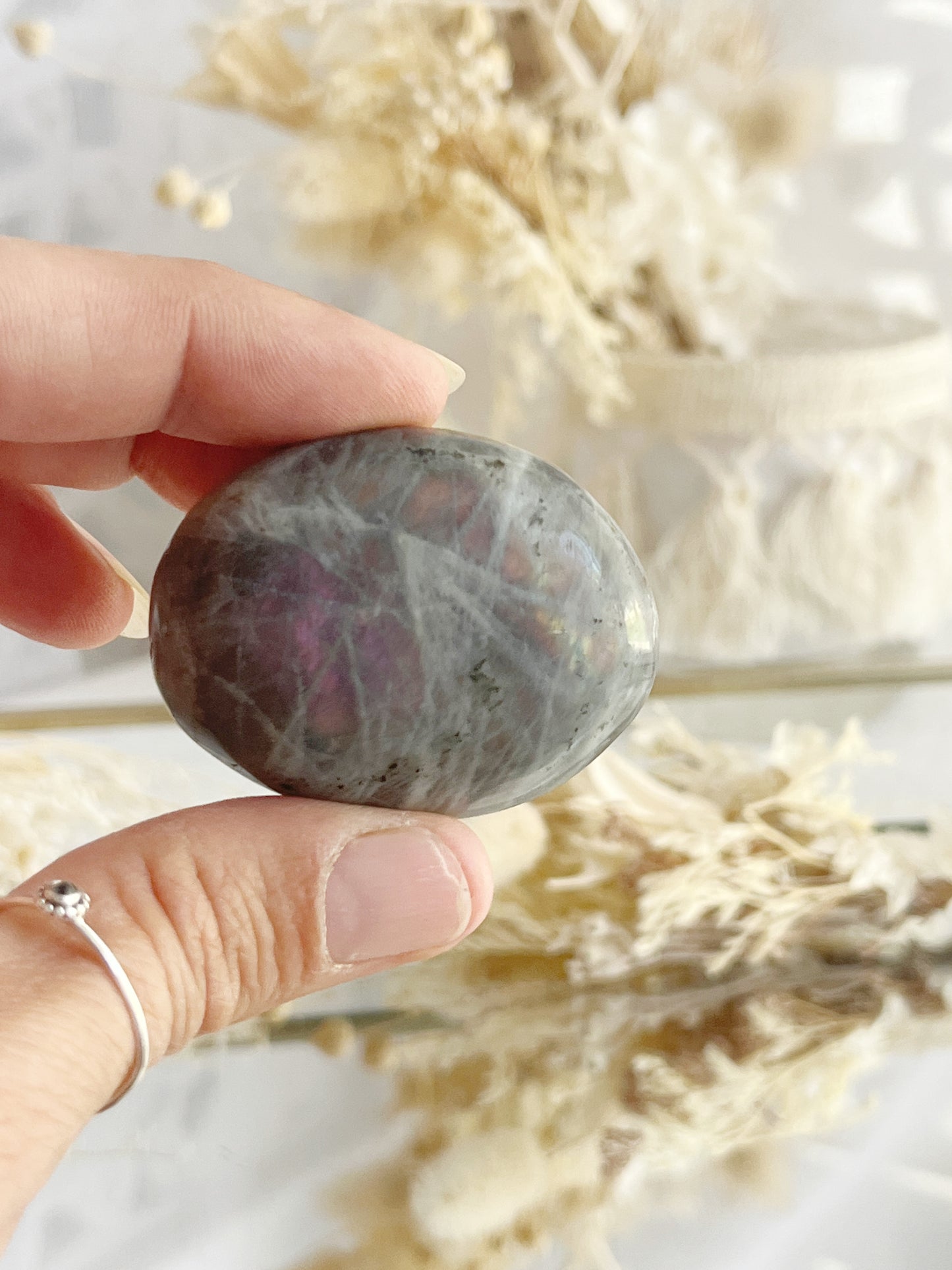 LABRADORITE PALMSTONE || 22051