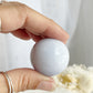 BLUE CHALCEDONY SPHERE, STONED AND SAGED AUSTRALIA