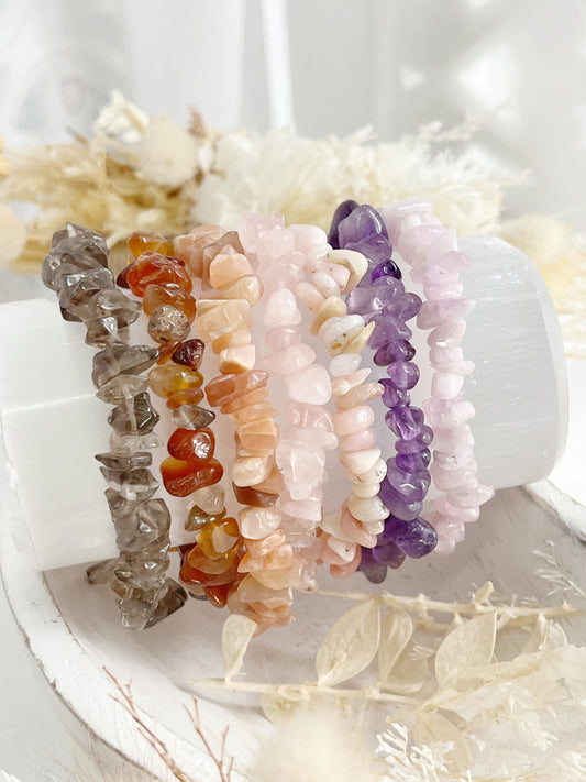 Over 70 stones of Crystal Chip bracelets, Australia