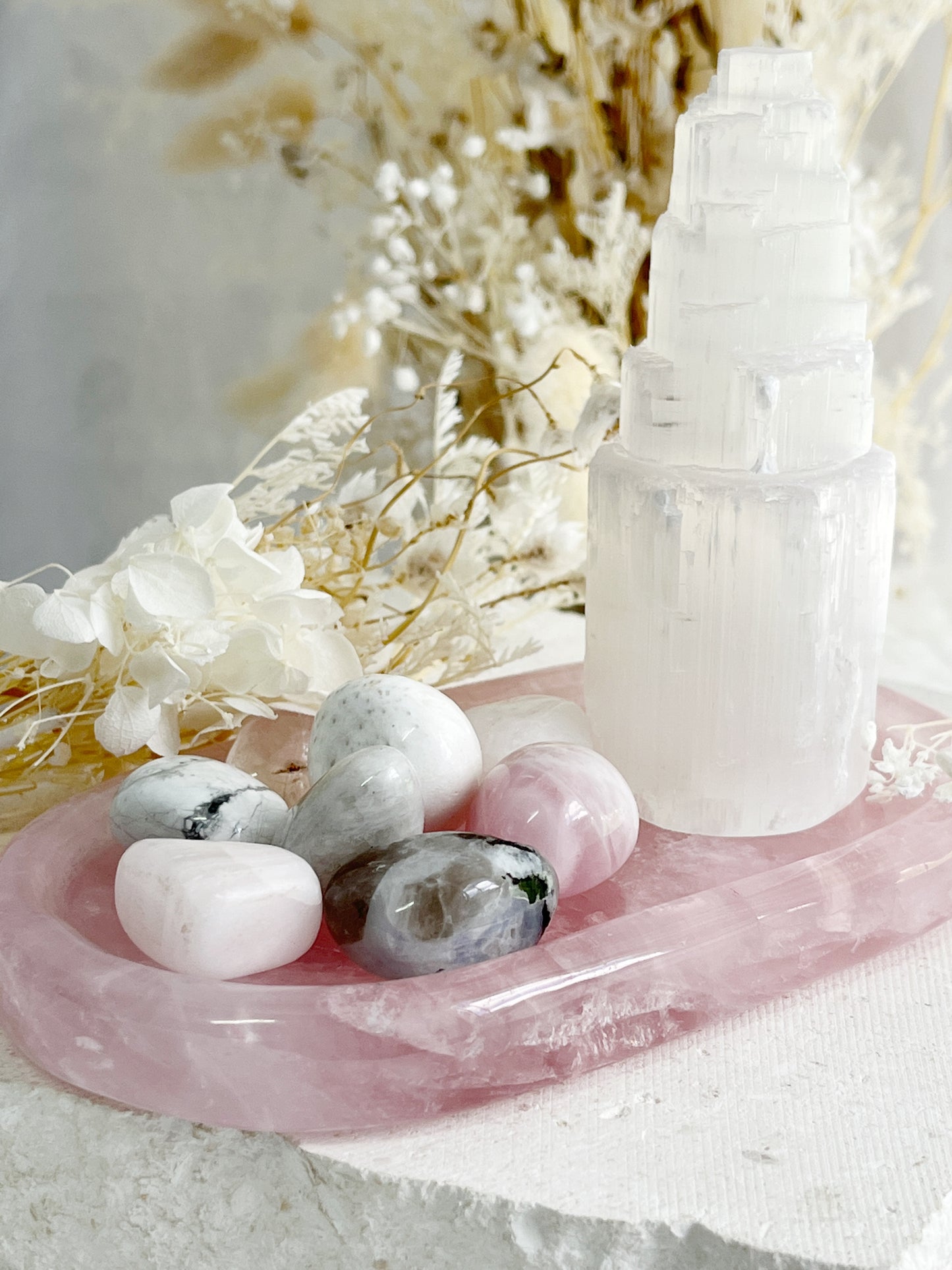 ROSE QUARTZ TRAY || 31752