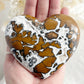 BROWN BRECCIATED JASPER HEART || 31541