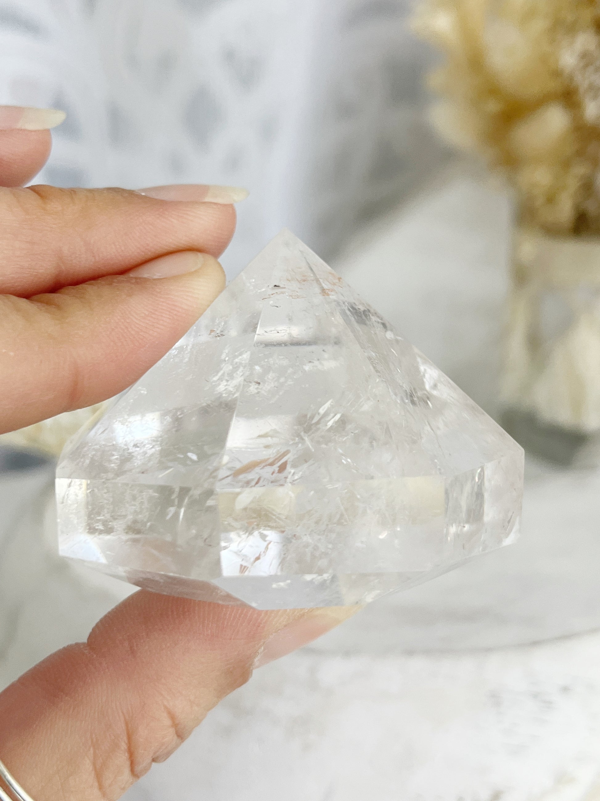 CLEAR QUARTZ DIAMOND, AUSTRALIA, STONED AND SAGED