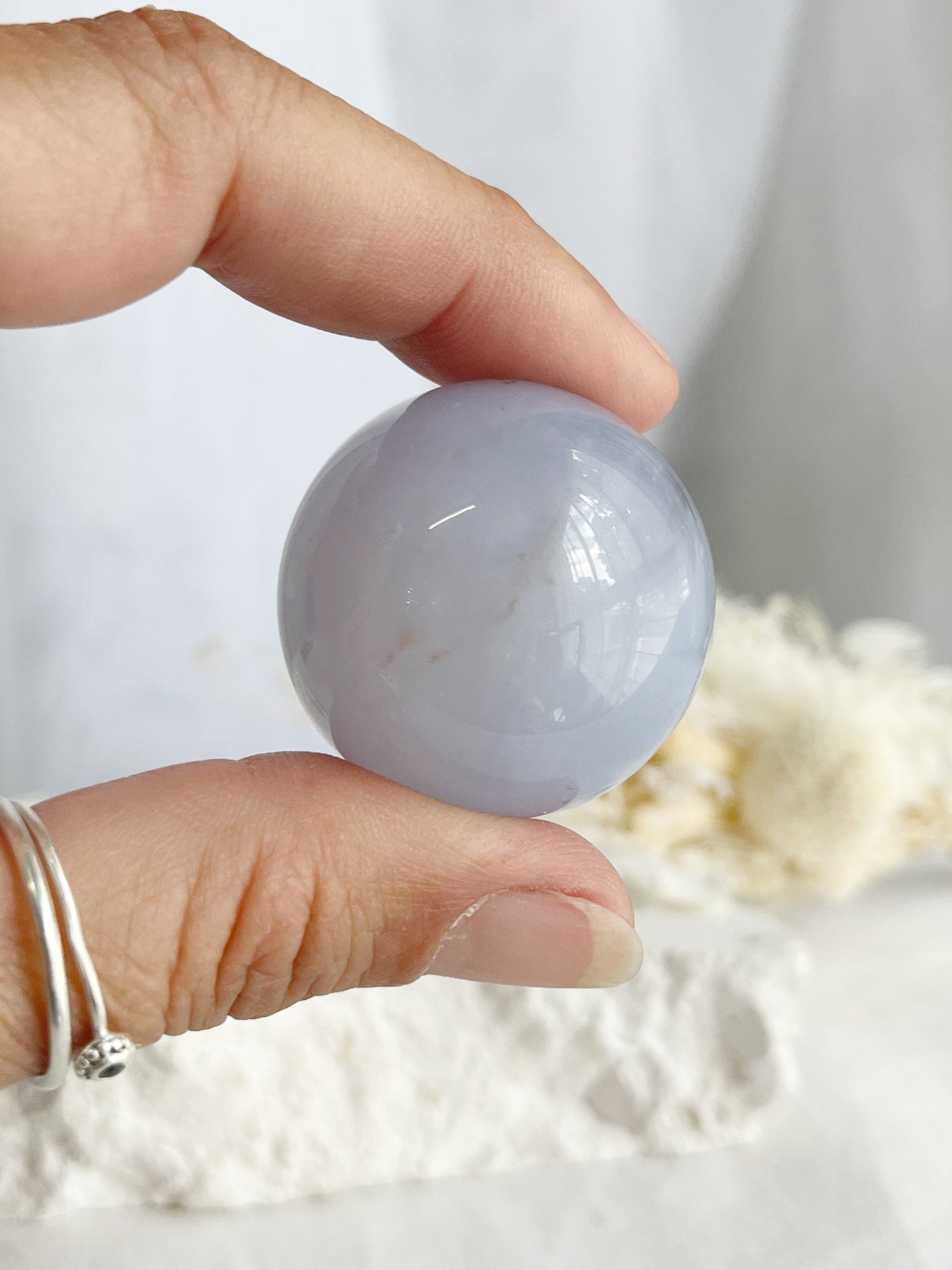 BLUE CHALCEDONY SPHERE || 30886