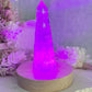 MULTI COLOURED LAMP BASE AUSTRALIA, SELENITE, CLEAR QUARTZ