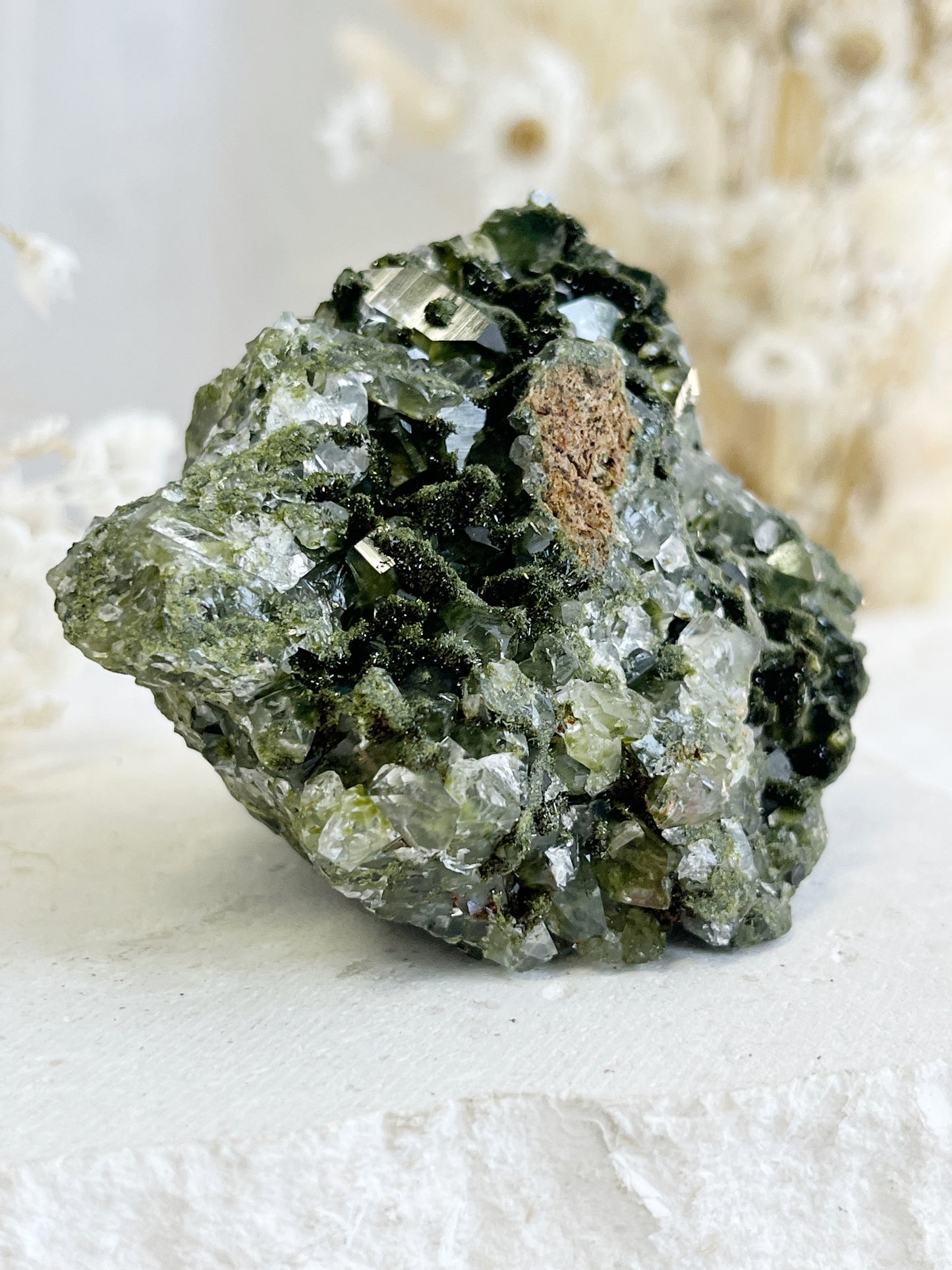 EPIDOTE WITH QUARTZ || 31424