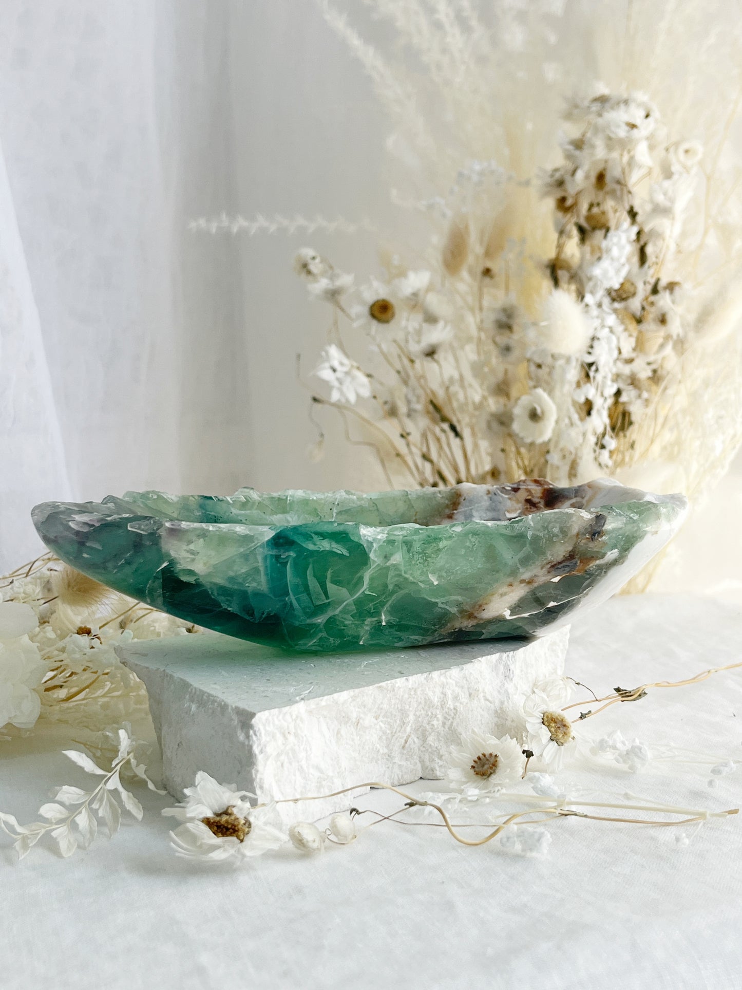 RAINBOW FLUORITE BOWL, 31091, STONED AND SAGED AUSTRALIA