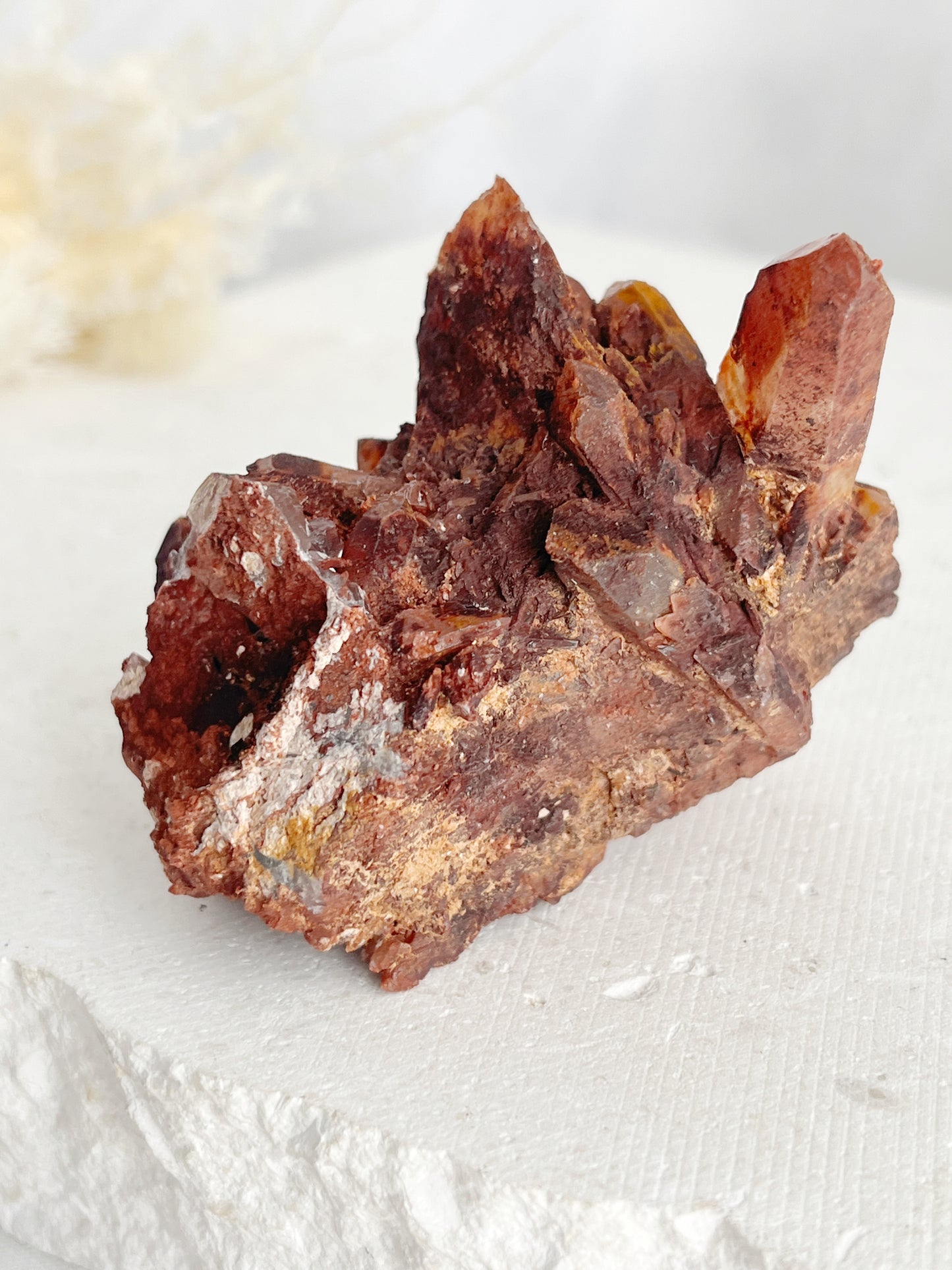 RED HEMATITE QUARTZ CLUSTER || 30690