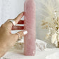 ROSE QUARTZ CRYSTAL TOWER GENERATOR POINT AUSTRALIA SELFLOVE LOVE COMPASSION STONED AND SAGED 