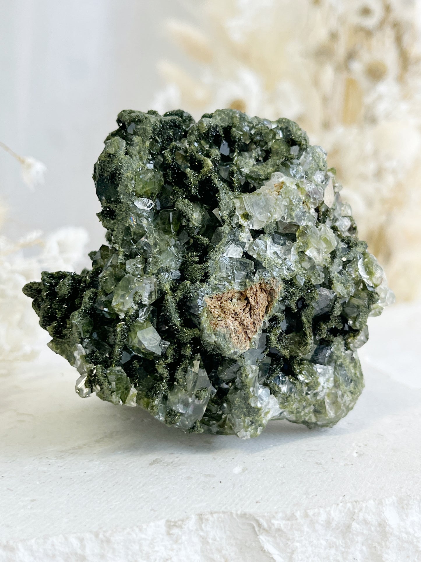 EPIDOTE WITH QUARTZ || 31424