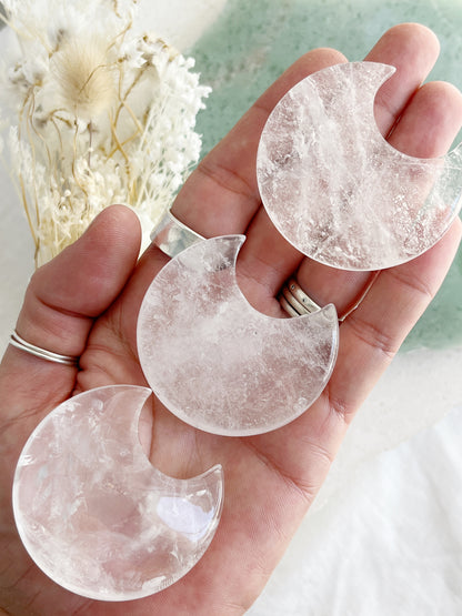 CLEAR QUARTZ MOON || INTUITIVELY CHOSEN