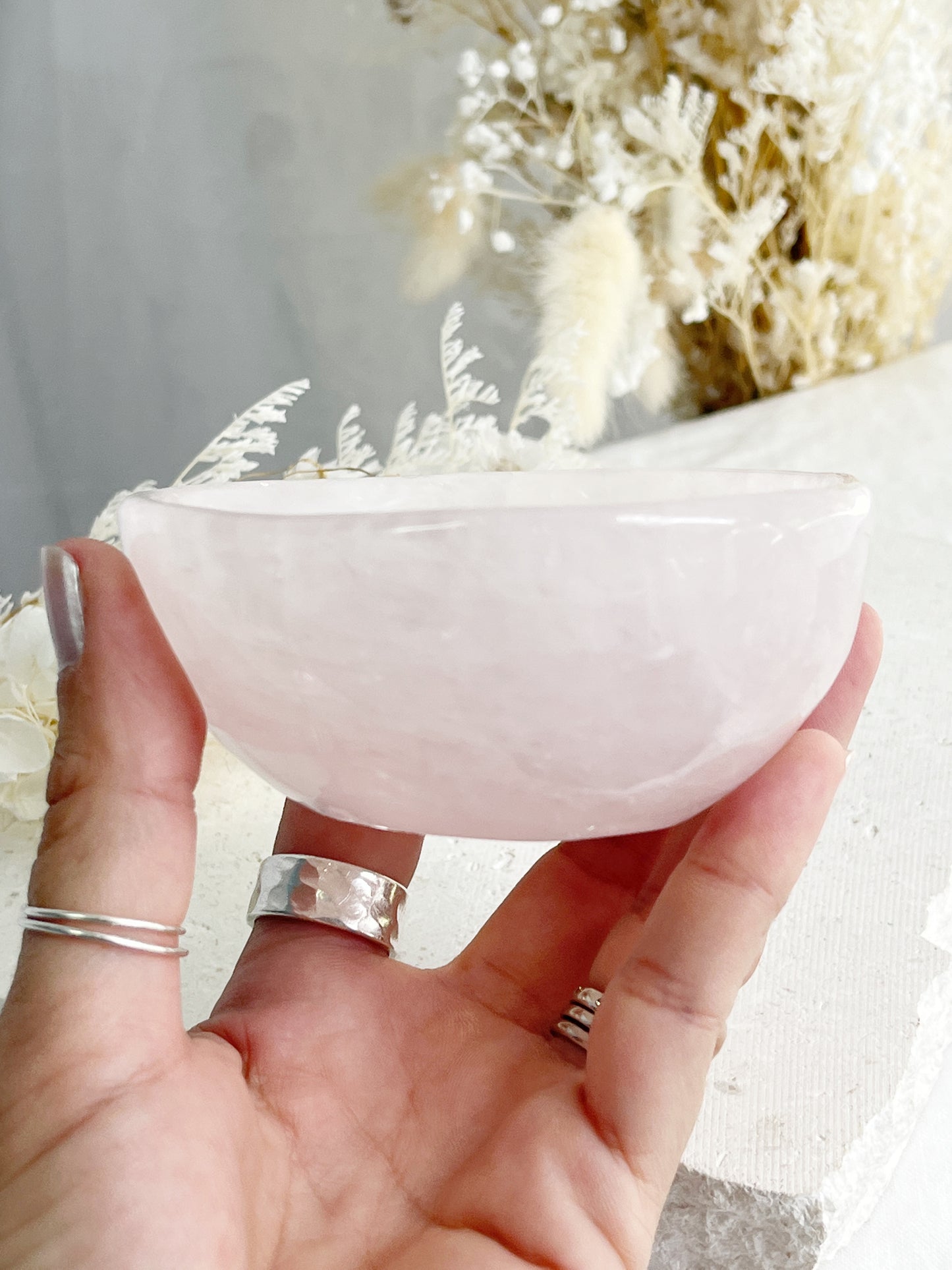 ROSE QUARTZ BOWL || 31754