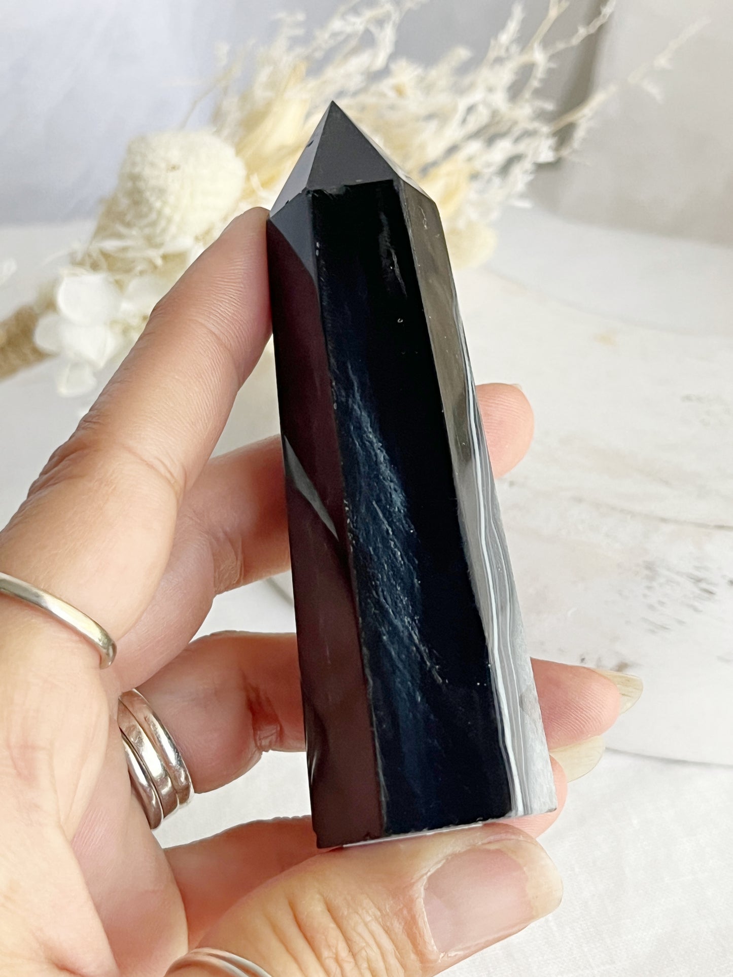 BLACK AGATE GENERATOR, STNED AND SAGED AUSTRALIA