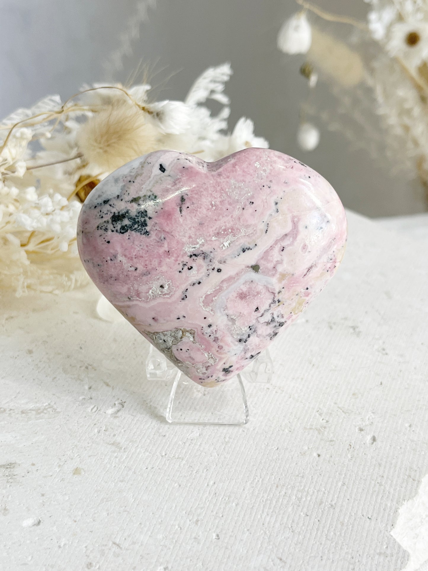 PERUVIAN RHODONITE HEART || 31305