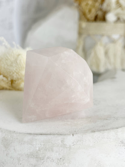 ROSE QUARTZ DIAMOND, AUSTRALIA, STONED AND SAGED