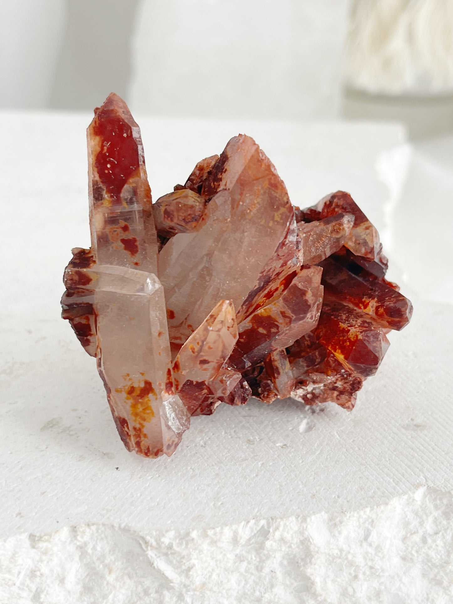 RED HEMATITE QUARTZ CLUSTER || 30690