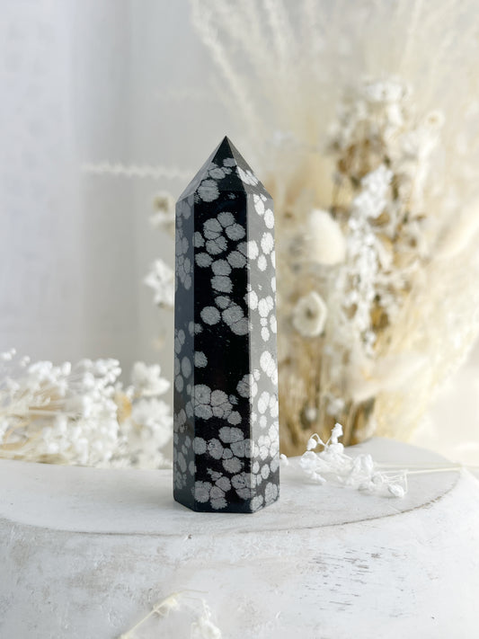 SNOWFLAKE OBSIDIAN GENERATOR. STONED AND SAGED AUSTRALIA.