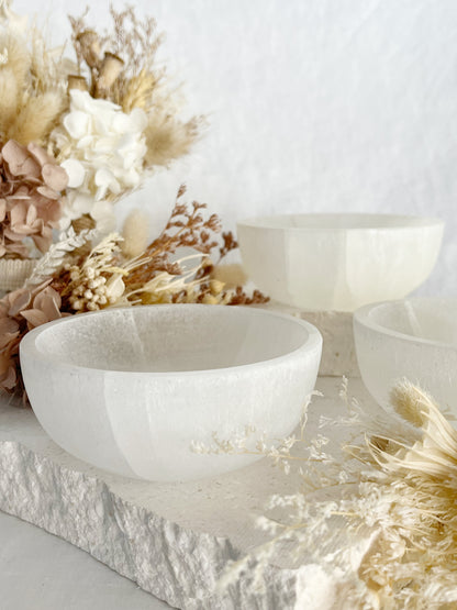 SELENITE BOWL, SMALL, STONED AND SAGED AUSTRALIA