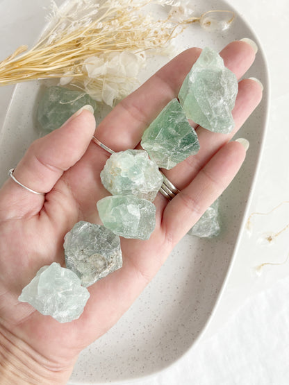 GREEN FLUORITE ROUGH || INTUITIVELY CHOSEN