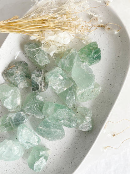GREEN FLUORITE ROUGH || INTUITIVELY CHOSEN