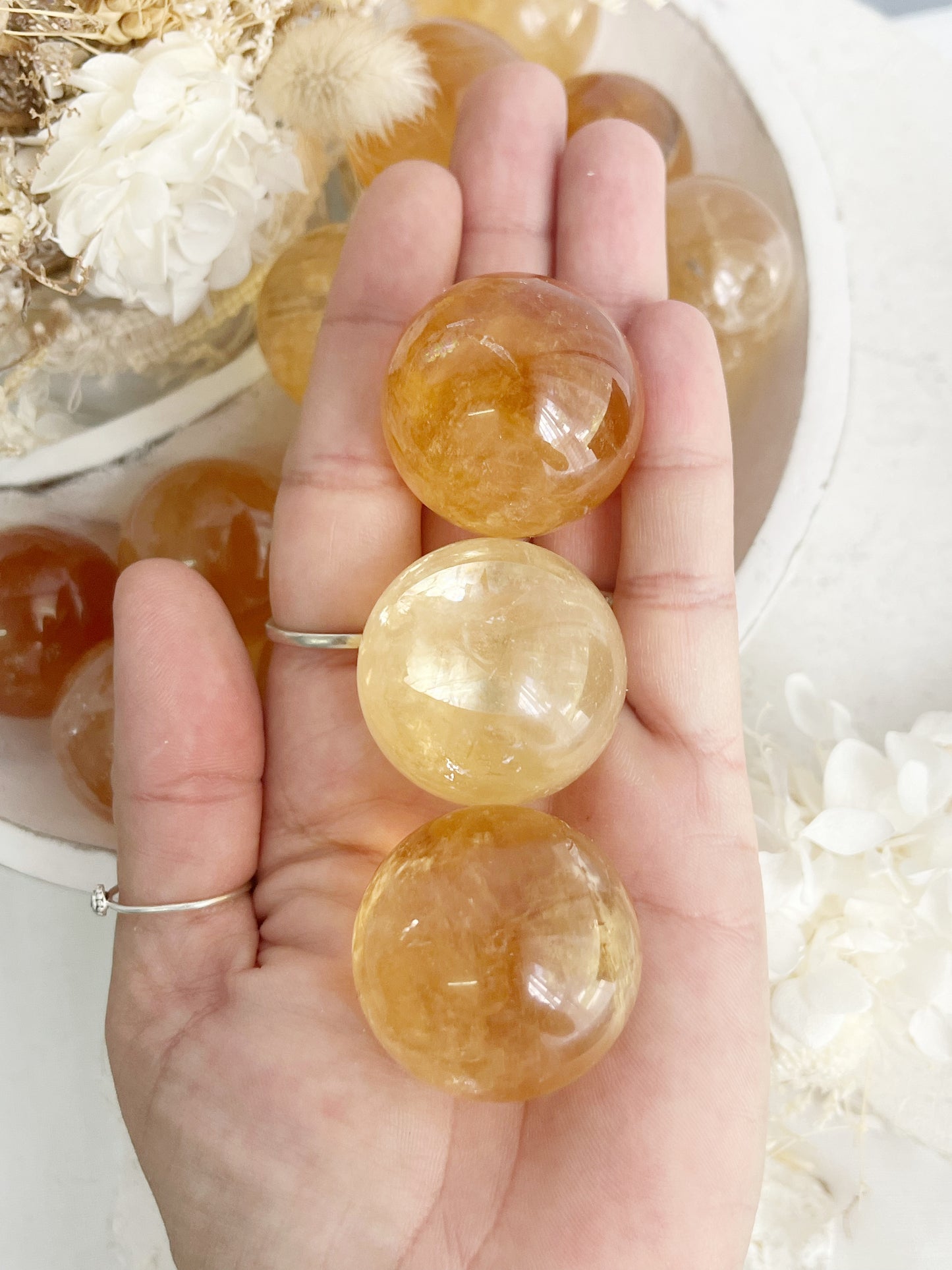 HONEY CALCITE SPHERE | INTUITIVELY CHOSEN