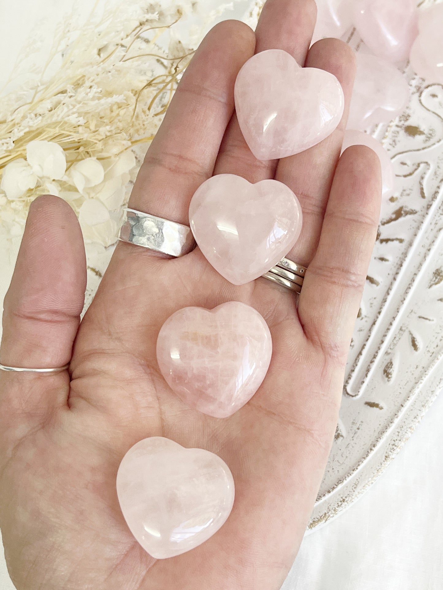 ROSE QUARTZ MINI HEART || INTUITIVELY CHOSEN