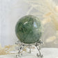 PREHNITE WITH TOURMALINE CRYSTAL SPHERE EMERALD QLD AUSTRALIA