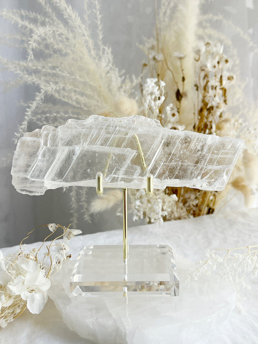 UTAH ICE SELENITE WINDOW, CRYSTALS EMERALD QLD AUSTRALIA STONED AND SAGED
