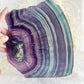 RAINBOW FLUORITE SLAB SLICE TRAY, STONED AND SAGED CRYSTALS AUSTRALIA