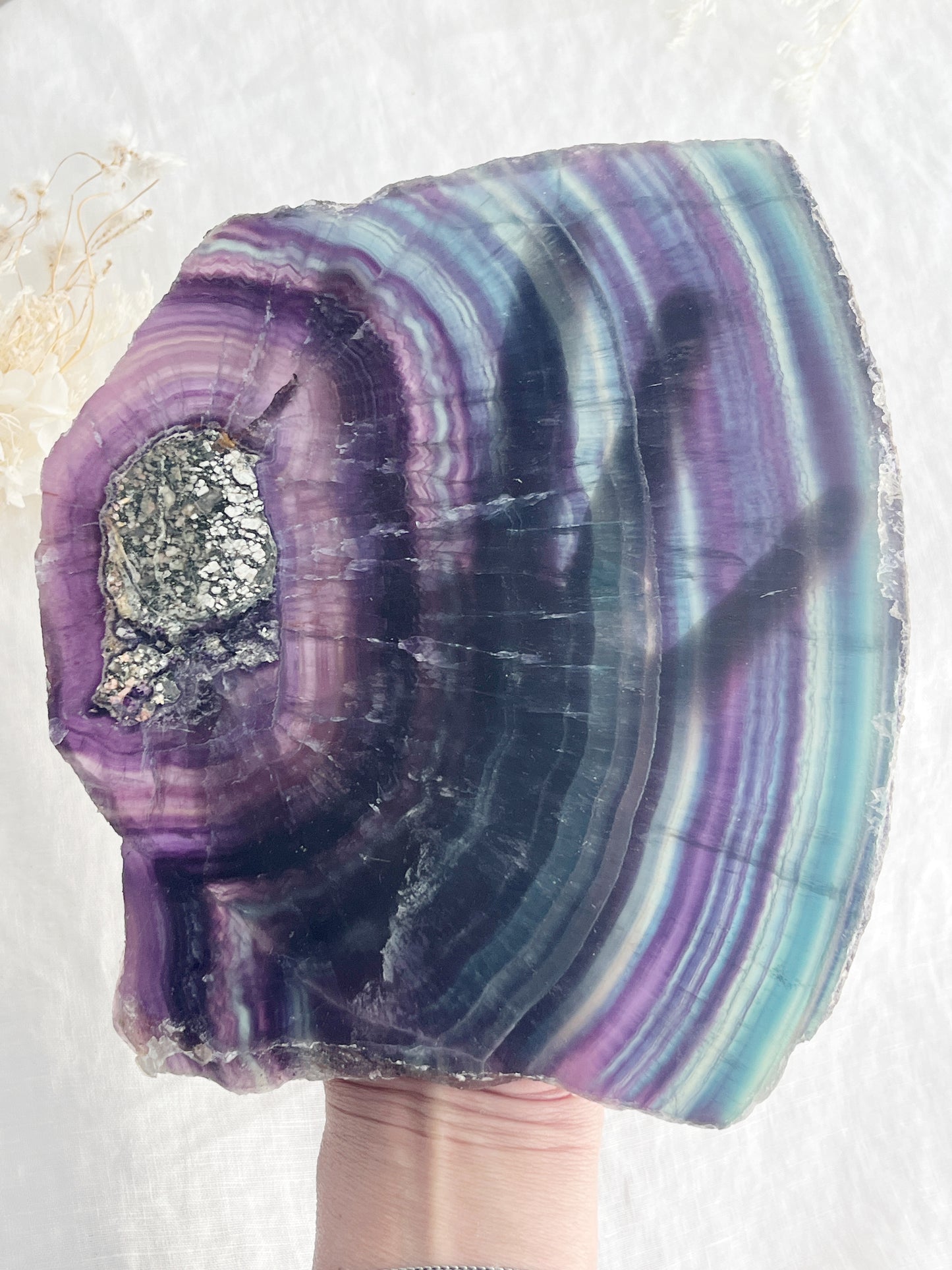 RAINBOW FLUORITE SLAB || 30873