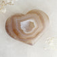 DRUZE AGATE HEART || 33007