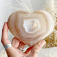 DRUZE AGATE HEART || 33007