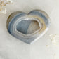 DRUZE AGATE HEART || 33008