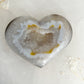 DRUZE AGATE HEART || 33009