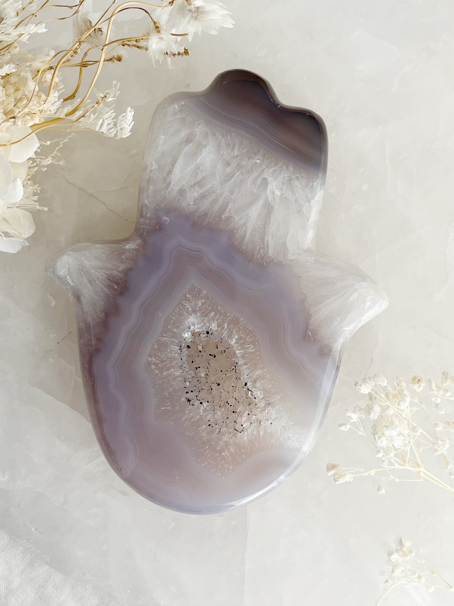 DRUZE AGATE HAMSA || 33000