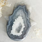 BLUE GREY AND WHITE DRUZE AGATE HAMSA HAND CARVING AUSTRALIA