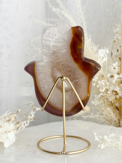 DRUZE AGATE HAMSA || 33002