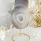 GREY BROWN WHITE DRUZE AGATE HAMSA HAND CARVING AUSTRALIA