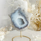 BLUE GREY WHITE DRUZE AGATE HAMSA HAND CARVING AUSTRALIA