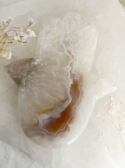 DRUZE AGATE HAMSA || 33005