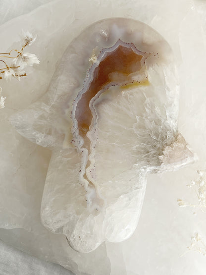 DRUZE AGATE HAMSA || 33005