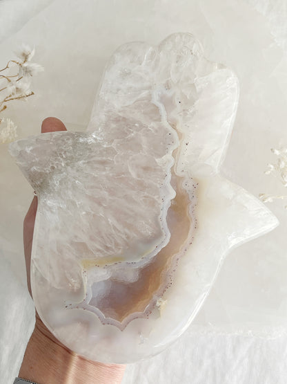 DRUZE AGATE HAMSA || 33005