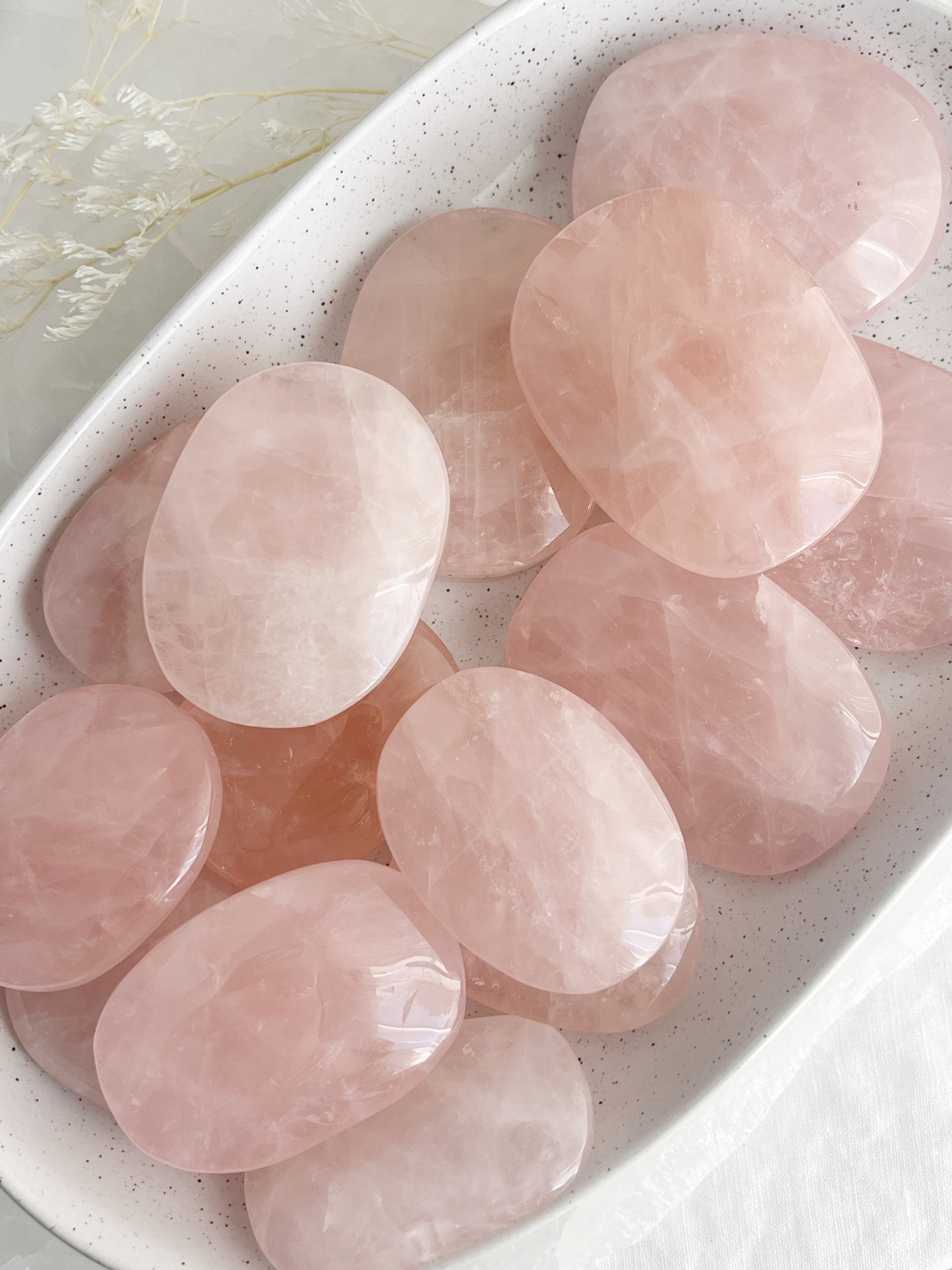 ROSE QUARTZ PALMSTONE || INTUITIVELY CHOSEN