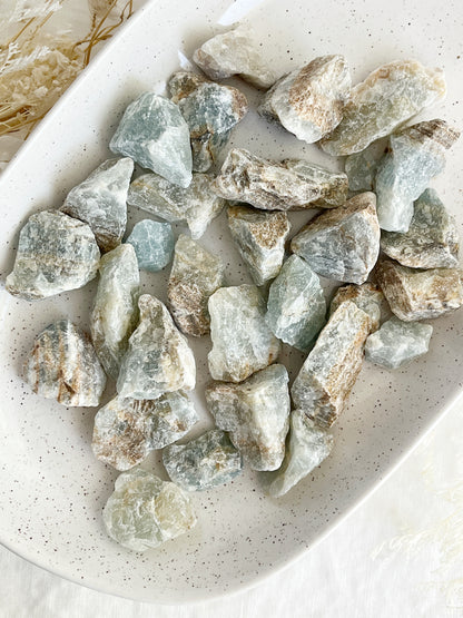 LEMURIAN AQUATINE CALCITE MINI ROUGHS || 250G