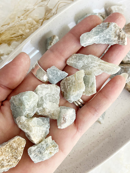 LEMURIAN AQUATINE CALCITE MINI ROUGHS || 250G