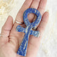 Lapis Lazuli ankh carving, stoned and saged crystal shop Australia