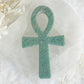 amazonite ankh carving, stoned and saged crystal shop Australia