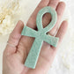 amazonite ankh carving, stoned and saged crystal shop Australia