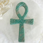 amazonite ankh carving, stoned and saged crystal shop Australia