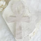 rose quartz ankh carving, stoned and saged crystal shop Australia