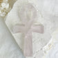 rose quartz ankh carving, stoned and saged crystal shop Australia